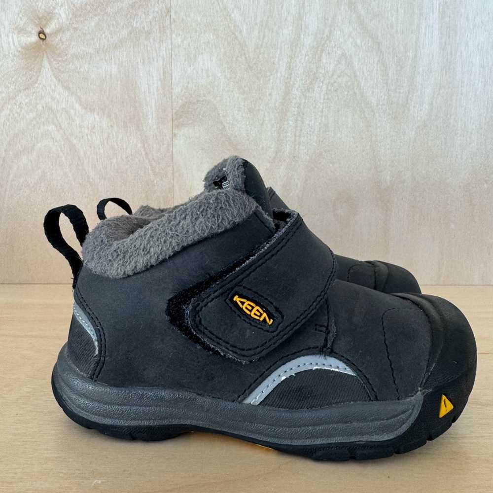 Keen Toddler Kootenay Hiking Boots - Black/Yellow - Size 7
